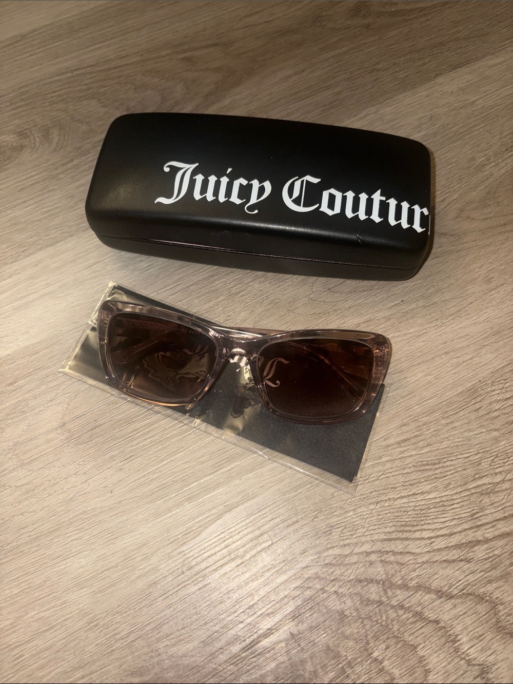 Juicy Couture Translucent Brown Square Sunglasses